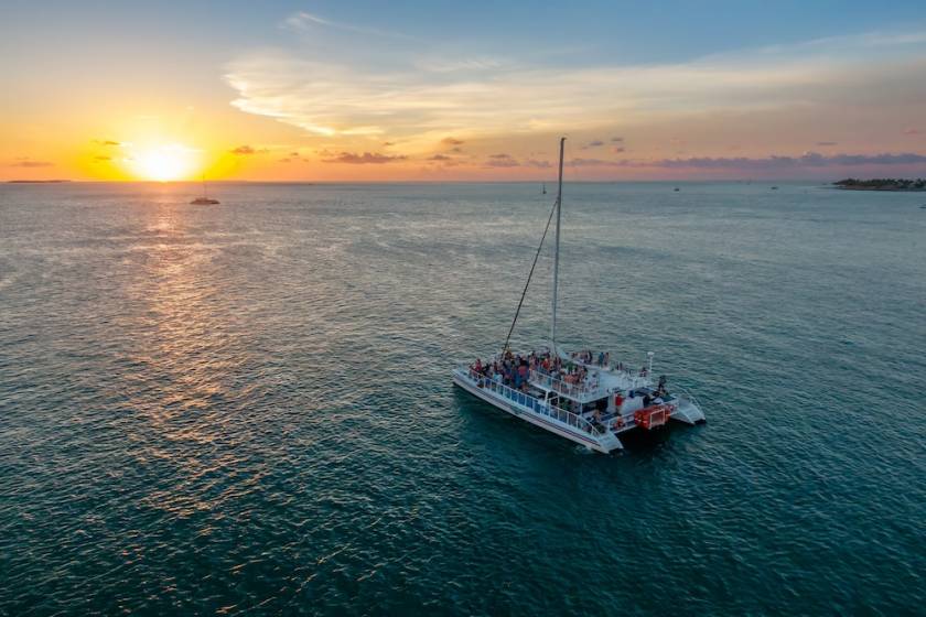 catamaran on the water in key west