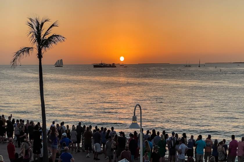 Sunset at Mallory Square in Key West Florida